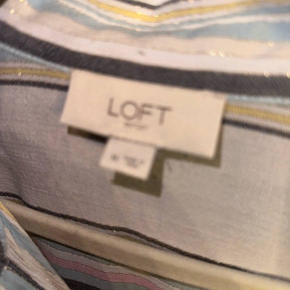 Striped Button-Up Women's Top - Picture 6 of 6